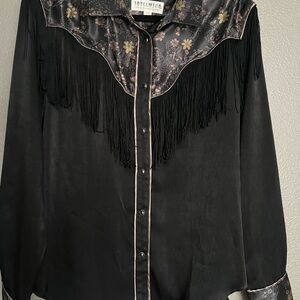 Idyllwind Black Floral Button Down Shirt